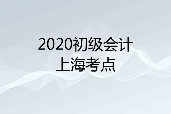 2020初级会计上海考点