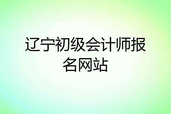 辽宁初级会计师报名网站