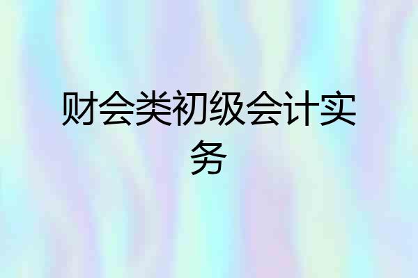 财会类初级会计实务