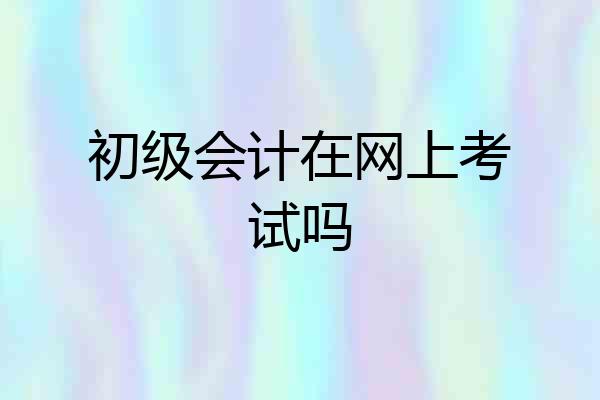 初级会计在网上考试吗