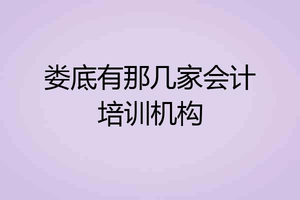 娄底有那几家会计培训机构