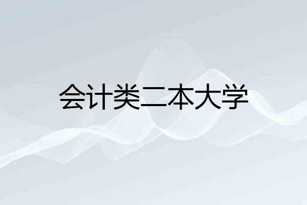 会计类二本大学