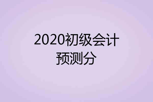 2020初级会计预测分