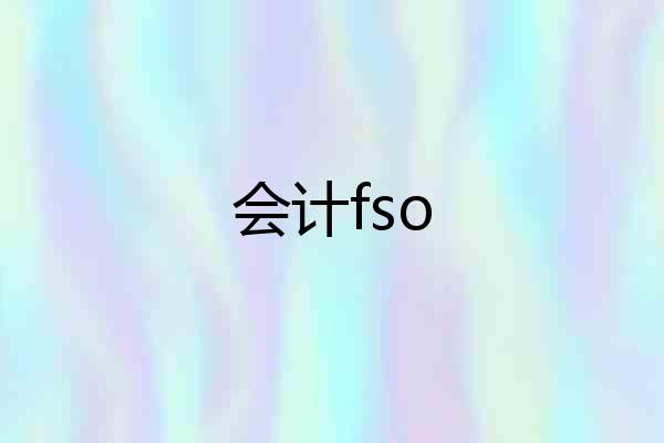 会计fso
