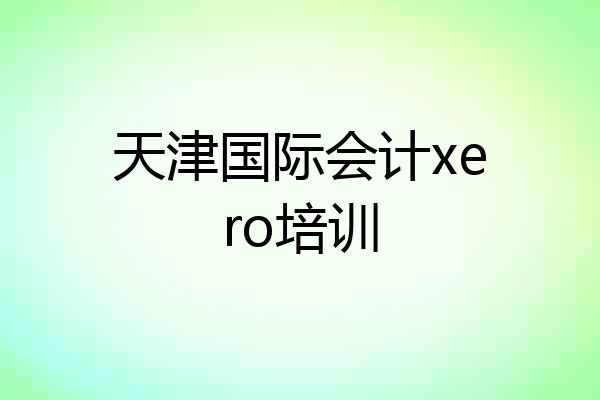 天津国际会计xero培训