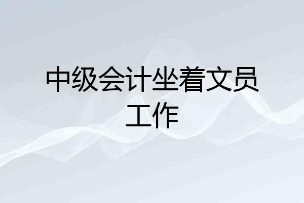 中级会计坐着文员工作