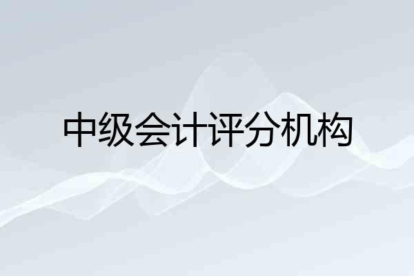 中级会计评分机构