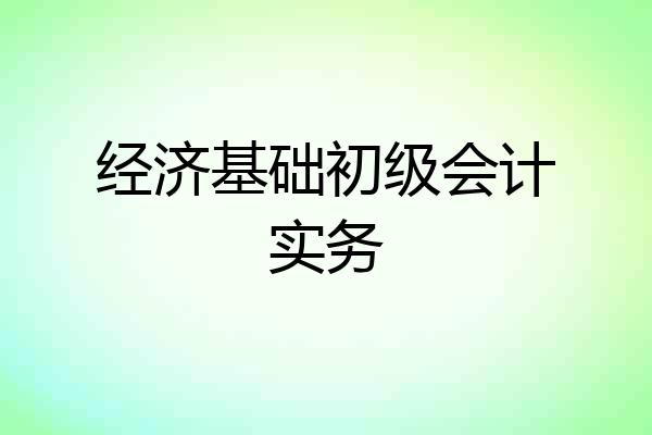经济基础初级会计实务