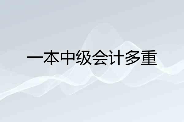 一本中级会计多重