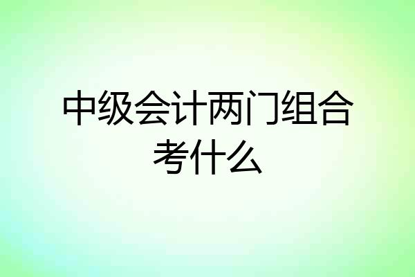 中级会计两门组合考什么