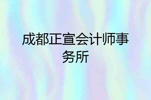 成都正宣会计师事务所