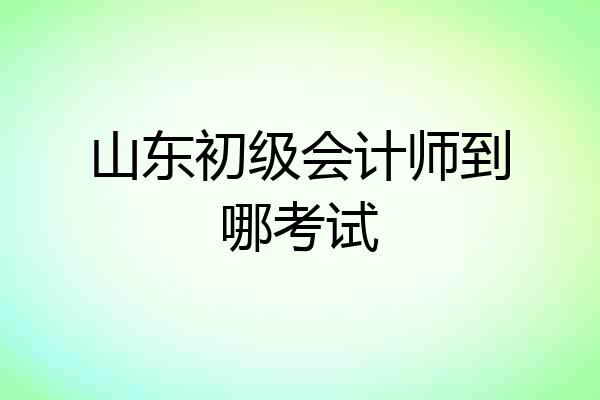 山东初级会计师到哪考试