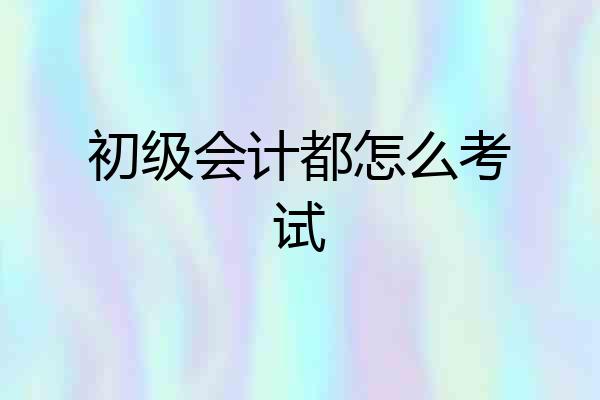 初级会计都怎么考试