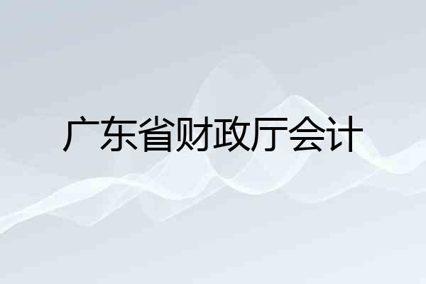广东省财政厅会计