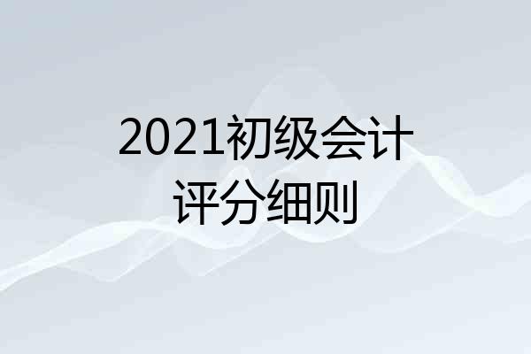2021初级会计评分细则