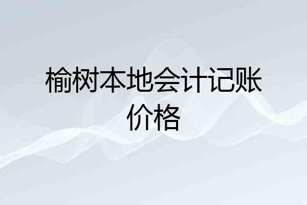 榆树本地会计记账价格