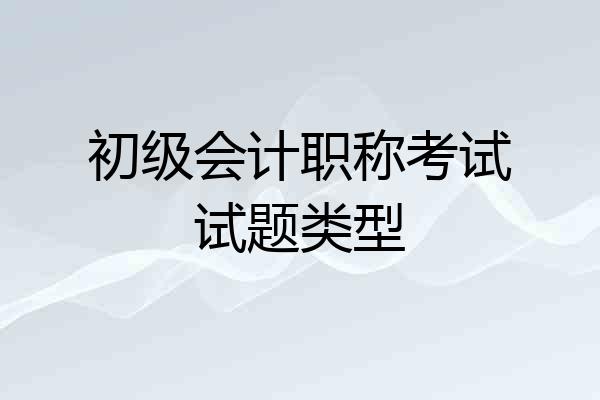 初级会计职称考试试题类型