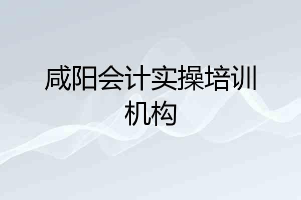 咸阳会计实操培训机构