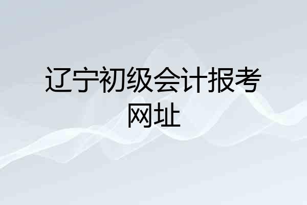 辽宁初级会计报考网址