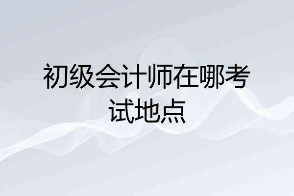 初级会计师在哪考试地点