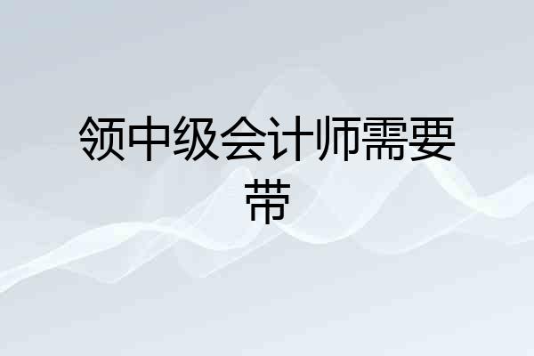 领中级会计师需要带