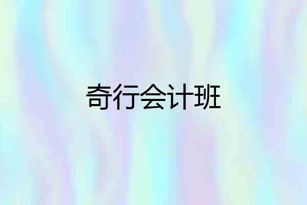 奇行会计班