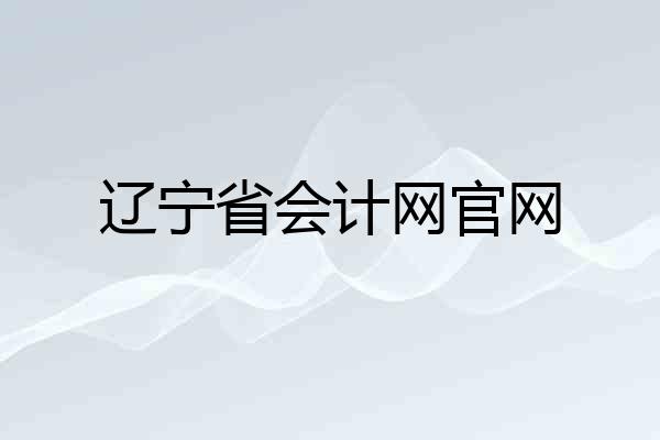 辽宁省会计网官网