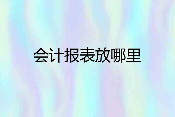 会计报表放哪里