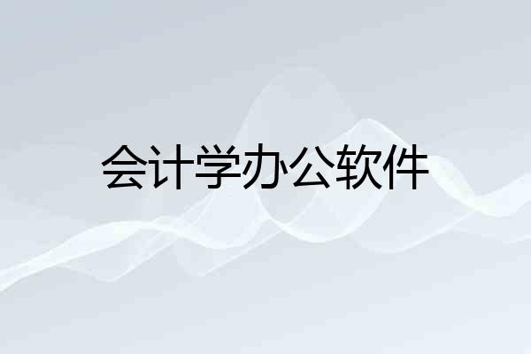 会计学办公软件