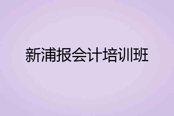 新浦报会计培训班