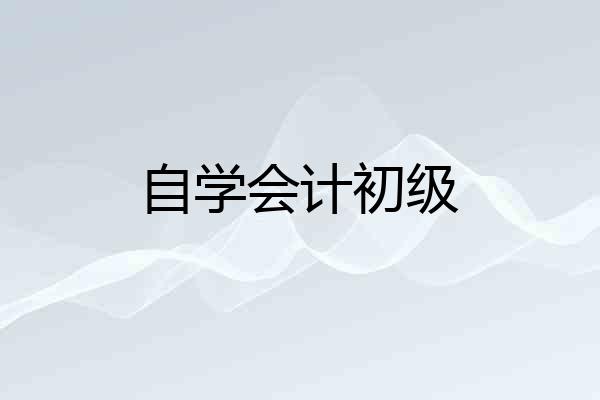 自学会计初级