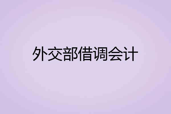 外交部借调会计