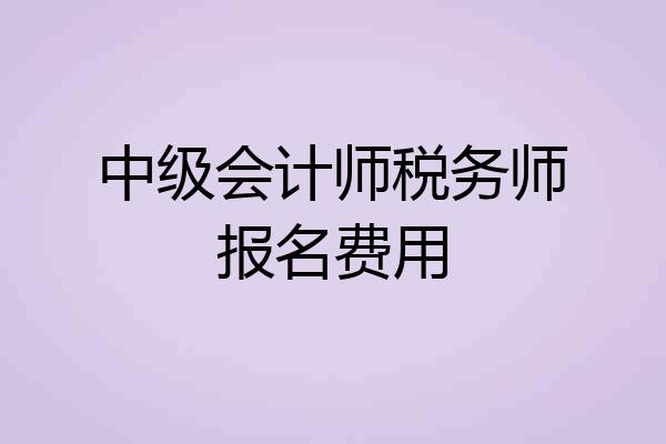 中级会计师税务师报名费用