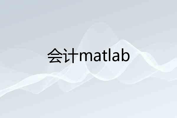 会计matlab