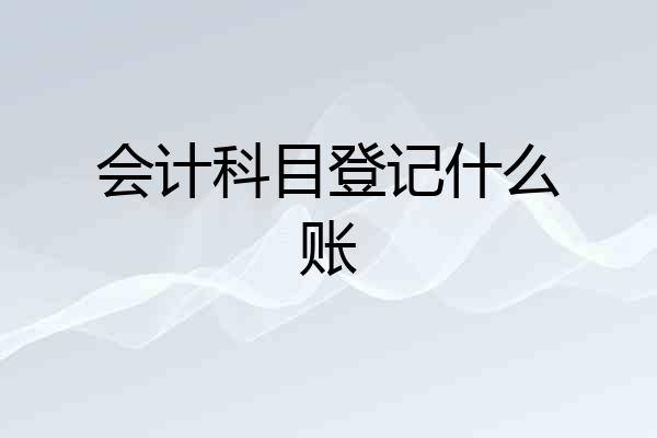 会计科目登记什么账