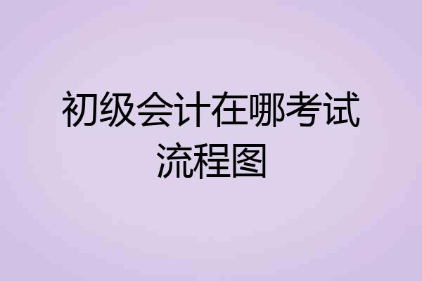 初级会计在哪考试流程图