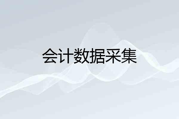 会计数据采集