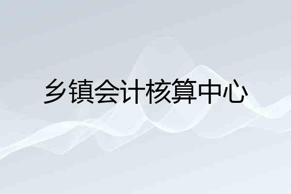 乡镇会计核算中心