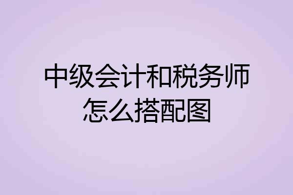 中级会计和税务师怎么搭配图