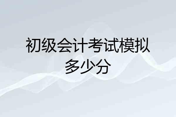 初级会计考试模拟多少分