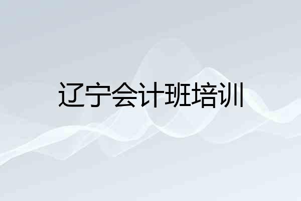 辽宁会计班培训