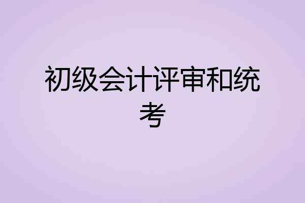 初级会计评审和统考