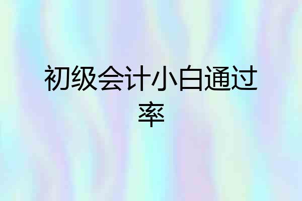 初级会计小白通过率
