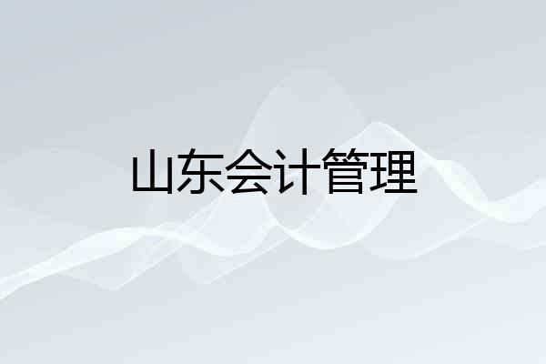 山东会计管理