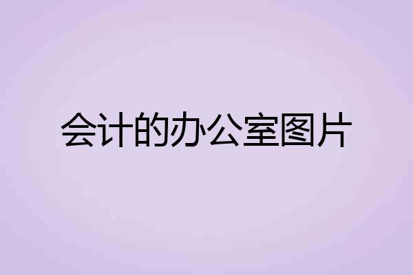 会计的办公室图片