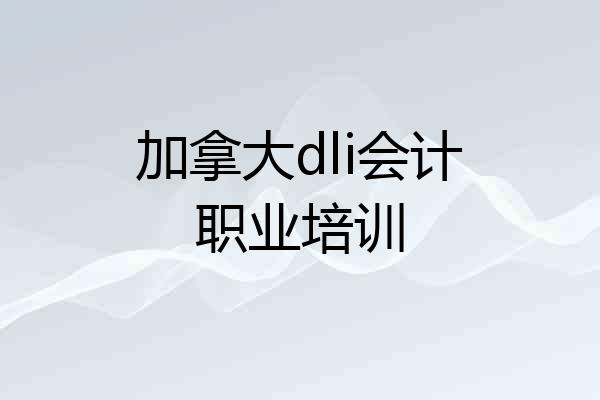 加拿大dli会计职业培训