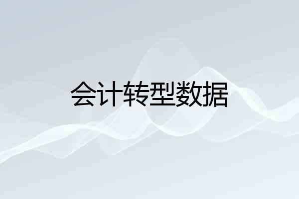 会计转型数据