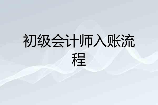 初级会计师入账流程