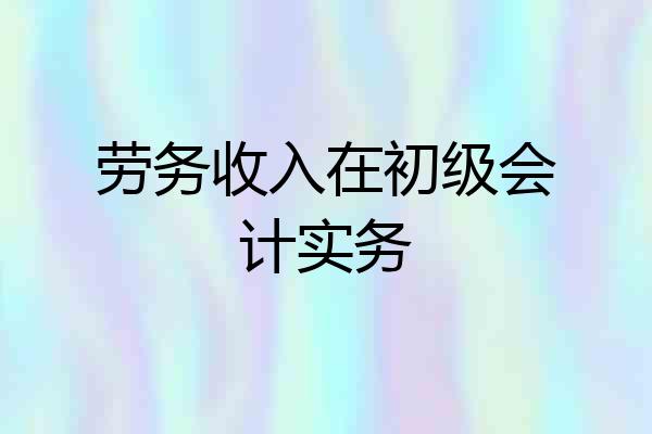 劳务收入在初级会计实务