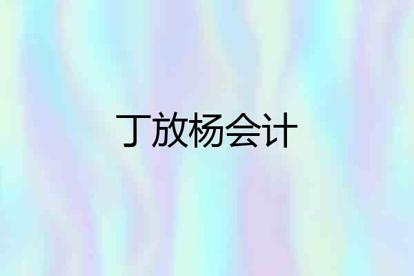 丁放杨会计